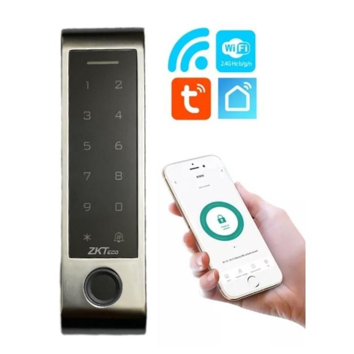 Thiết bị kiểm soát ra vào vân tay, thẻ  . Mở cửa App Wifi từ xa ZKTeco MK-V1